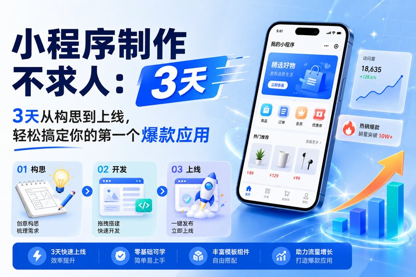 零基础3天上线小程序：从构思到爆款应用教学指南