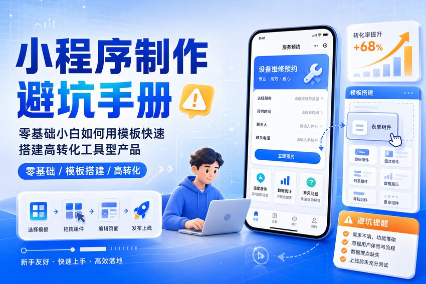 零基础小程序搭建避坑指南：模板快速开发高转化工具