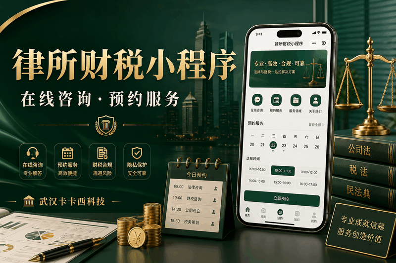 律所财税小程序在线咨询预约怎么做?