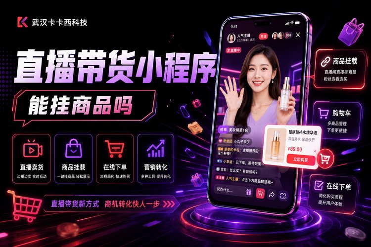 小程序里能搞直播带货吗？像抖音那样挂小黄车行不行？
