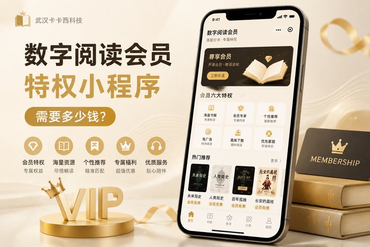 做个数字阅读会员特权小程序需要多少钱?
