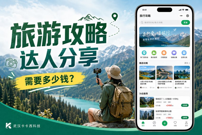 做个旅游攻略达人分享小程序需要多少钱？