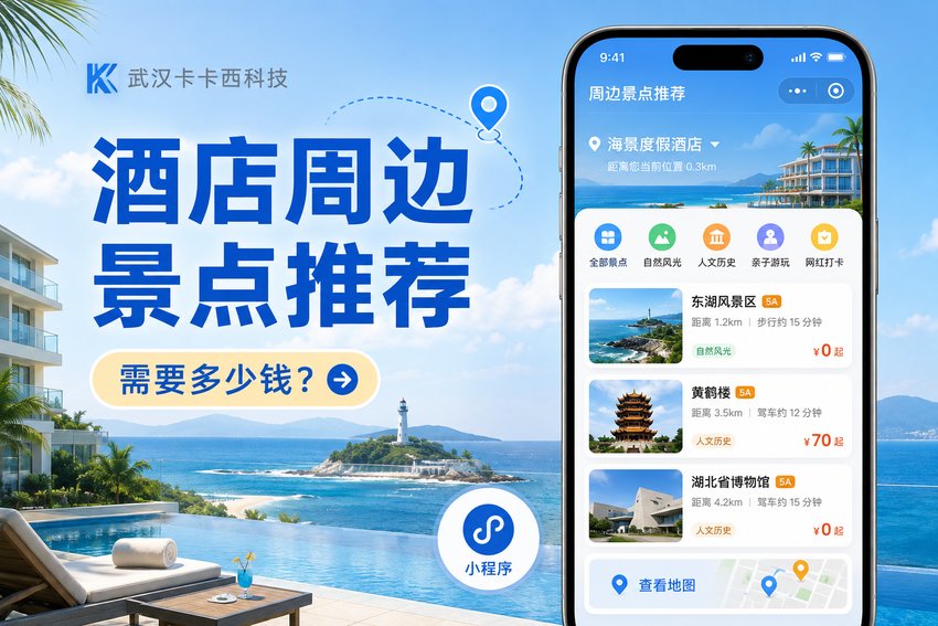 做个酒店周边景点推荐小程序需要多少钱?