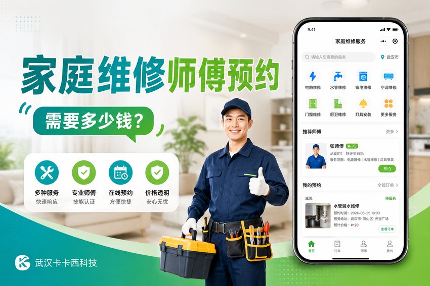 做个家庭维修师傅预约小程序需要多少钱？