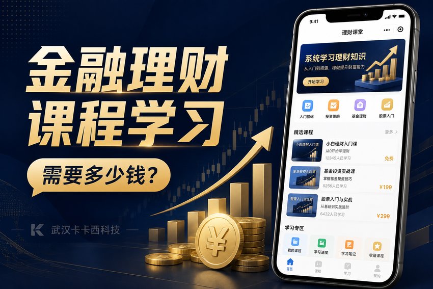 做个金融理财课程学习小程序需要多少钱?