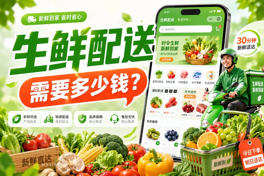 做个生鲜配送小程序需要多少钱?