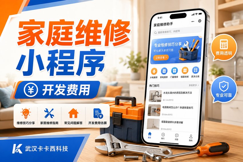 做个家庭维修技巧分享小程序需要多少钱?