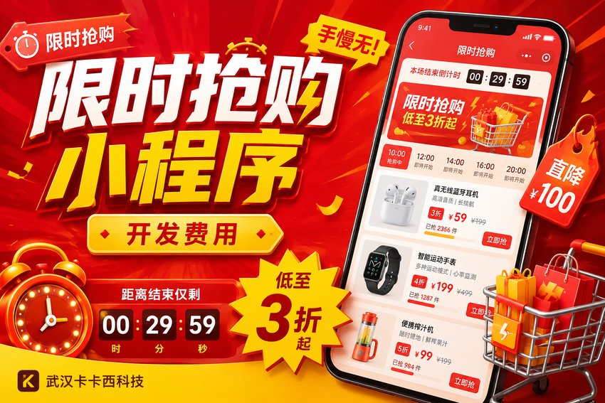做个电商限时抢购小程序需要多少钱?