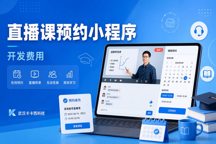 做个在线教育直播课预约小程序需要多少钱?