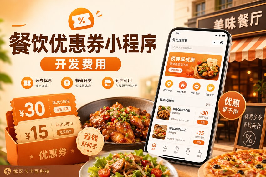 做个餐饮优惠券领取小程序需要多少钱?