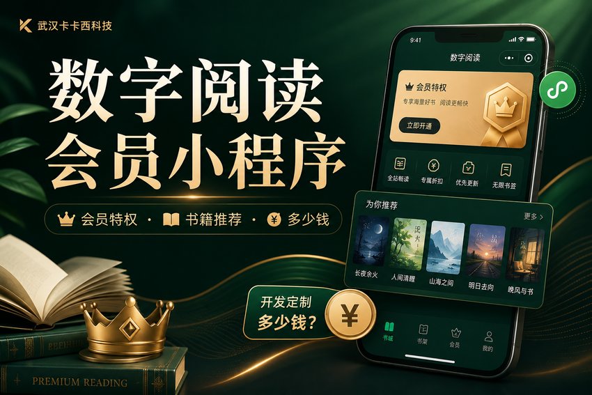 做个数字阅读会员特权与书籍推荐小程序需要多少钱?