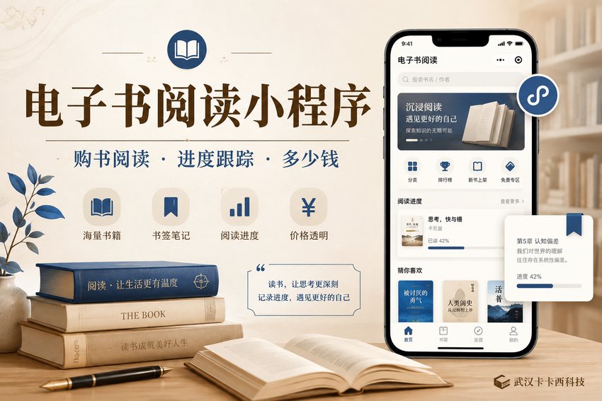 做个图书电子书购买与阅读进度跟踪小程序需要多少钱?