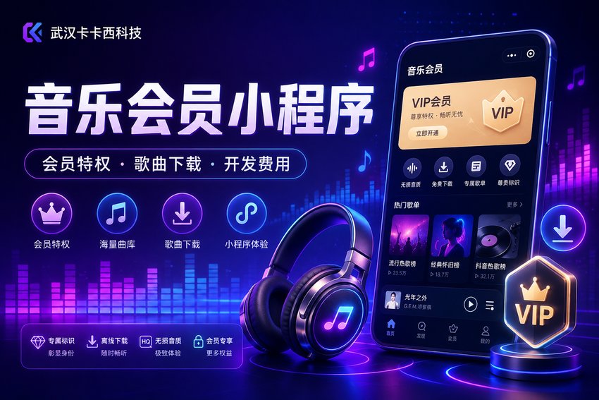 做个音乐会员特权与歌曲下载小程序需要多少钱？