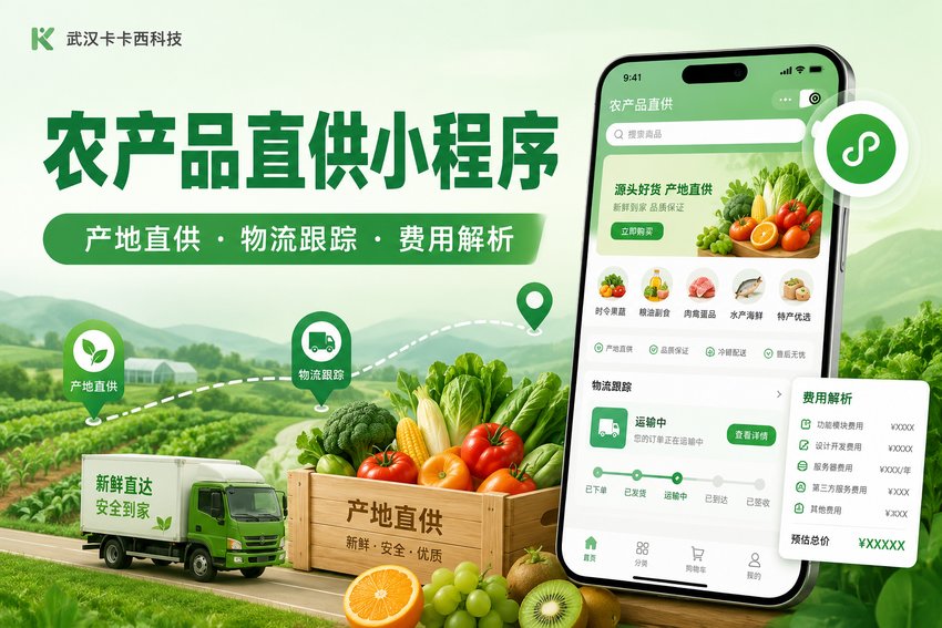 做个农产品产地直供与物流跟踪小程序需要多少钱？
