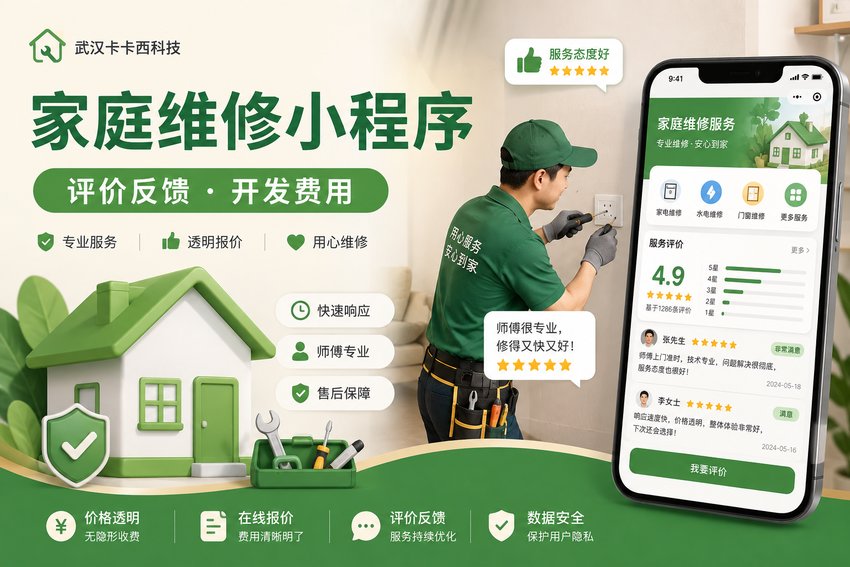 做个家庭维修服务评价与反馈小程序需要多少钱?