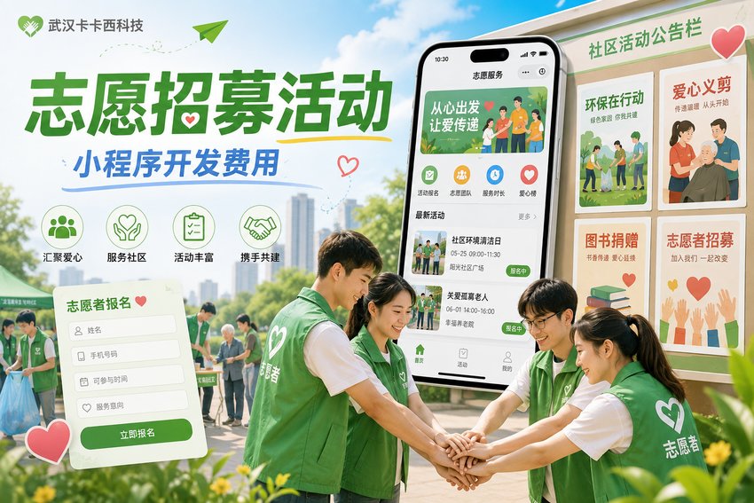 做个社区志愿者招募与活动组织小程序需要多少钱?