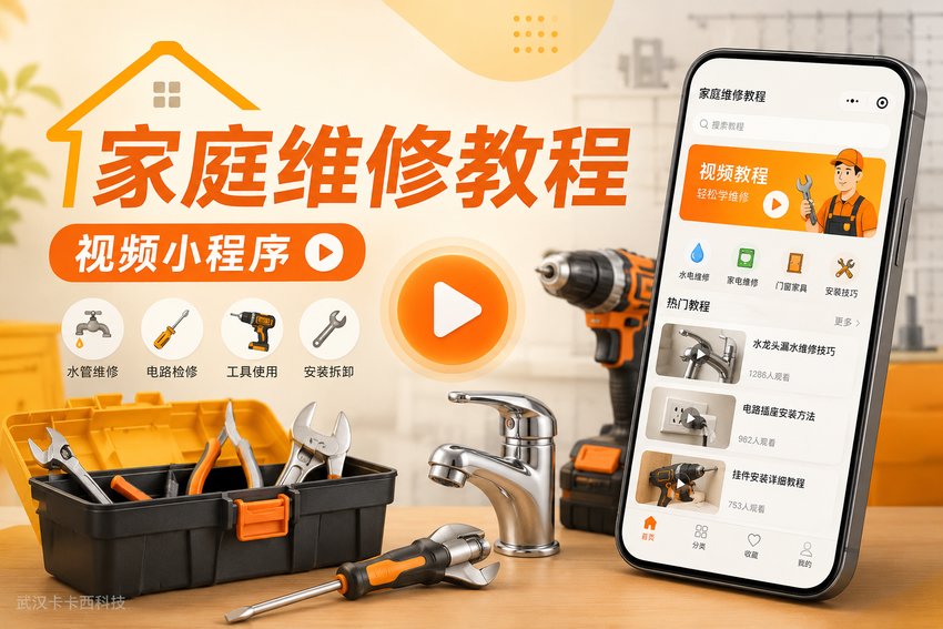 做个家庭维修技巧视频教程小程序需要多少钱?