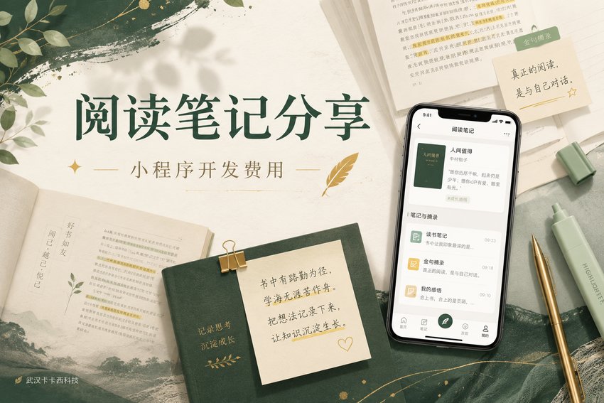 做个数字阅读笔记与心得分享小程序需要多少钱？
