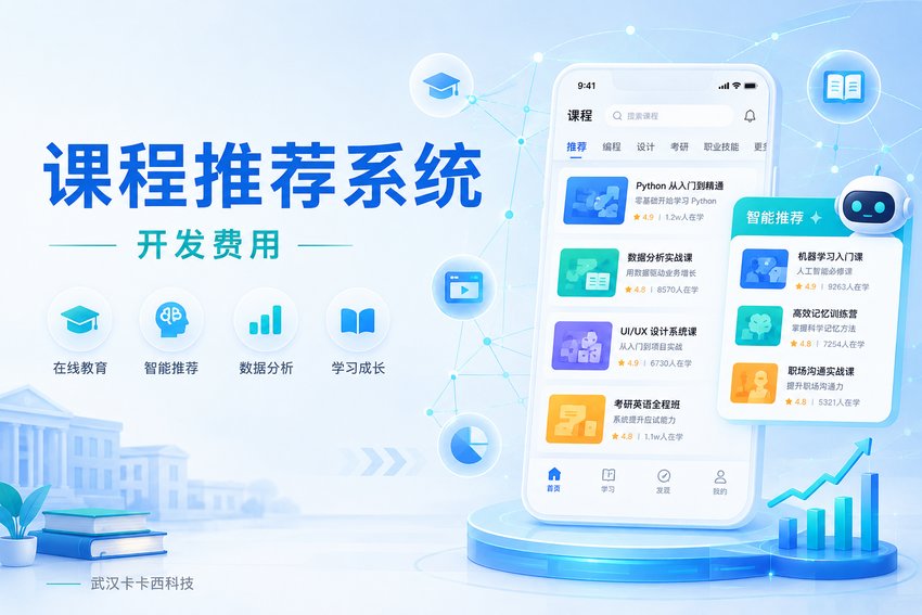 做个在线教育课程推荐系统小程序需要多少钱?