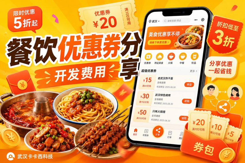 做个餐饮优惠券分享小程序需要多少钱?