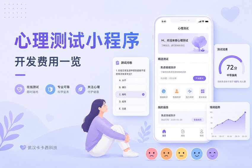 做个心理咨询在线测试小程序需要多少钱?
