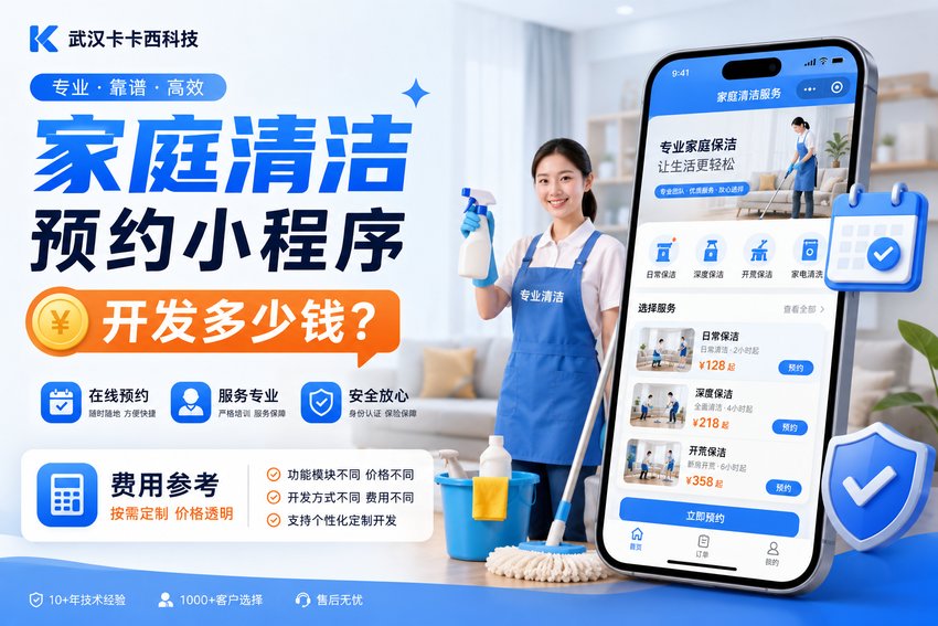 做个家庭清洁预约小程序需要多少钱?