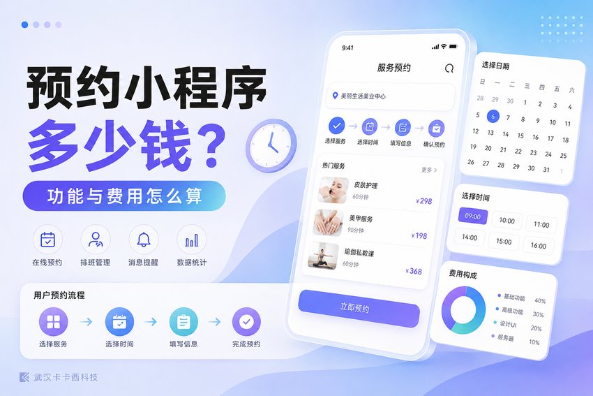 做一个预约类小程序需要多少钱?常见功能和开发费用怎么算?