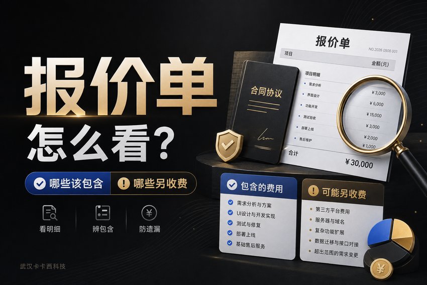小程序开发报价单怎么看？哪些费用应该包含，哪些可能另外收费？