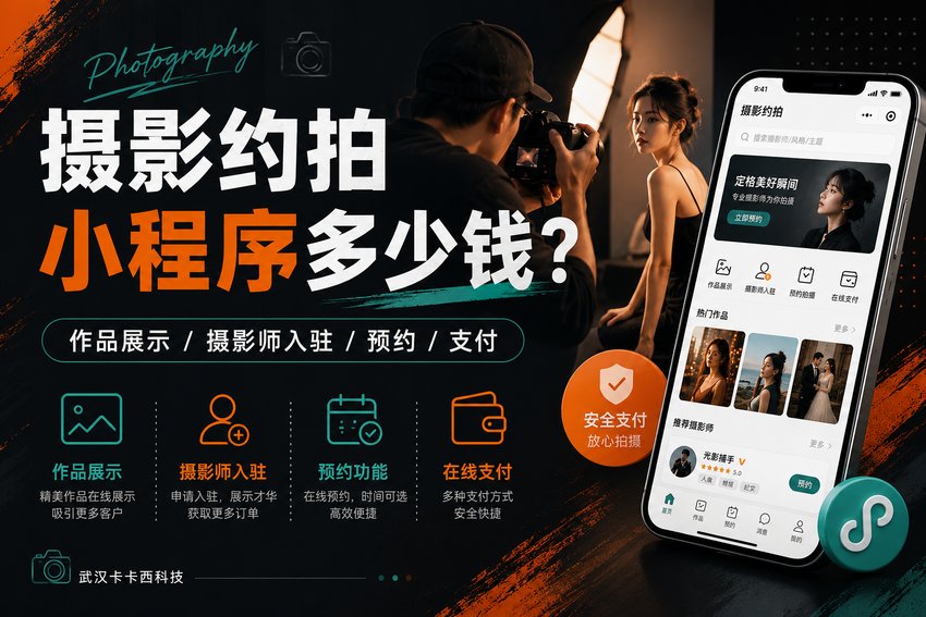做一个摄影约拍小程序需要多少钱?作品展示、摄影师入驻、预约和