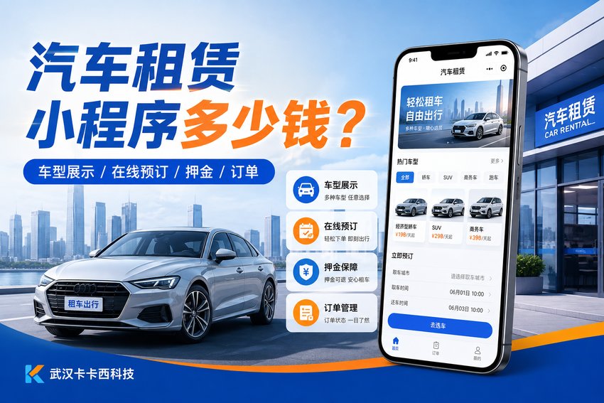 做一个汽车租赁小程序需要多少钱?车型展示、在线预订、押金和订