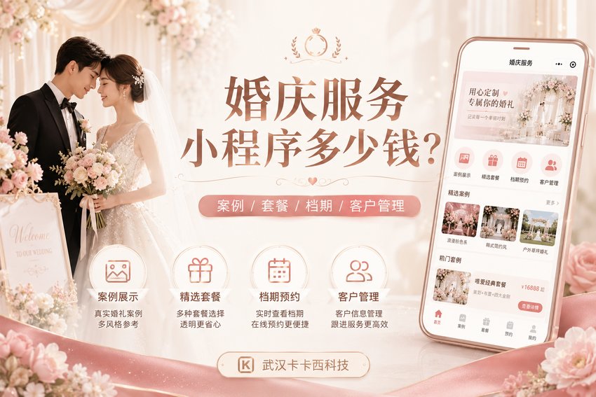 做一个婚庆服务小程序需要多少钱?案例展示、套餐、档期预约和客户管理功能怎么收费?