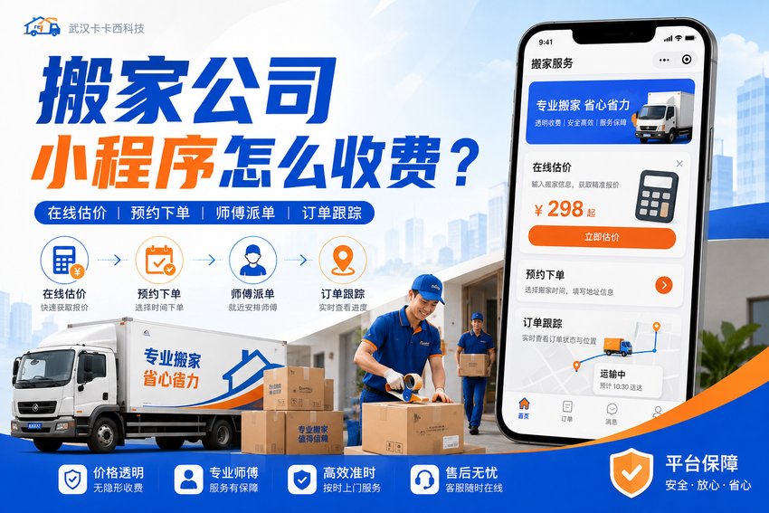 做一个搬家公司小程序,带在线估价、预约下单、师傅派单和订单跟