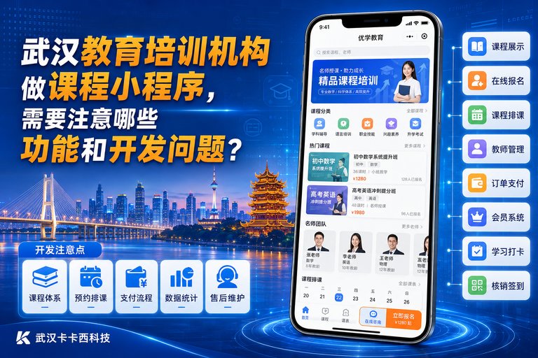 武汉教育培训机构做课程小程序,需要注意哪些功能和开发问题?