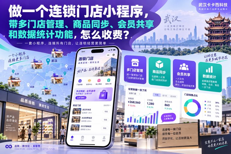 做一个连锁门店小程序,带多门店管理、商品同步、会员共享和数据