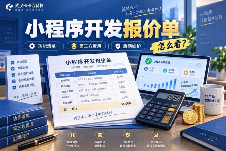 小程序开发报价单应该怎么看?功能清单、第三方费用和后期维护哪些容易漏算?