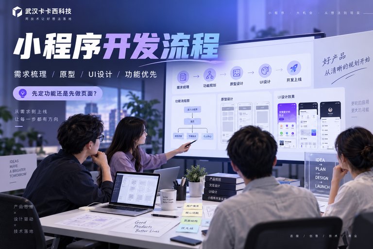 小程序开发是先设计页面还是先确定功能?需求梳理、原型和UI设