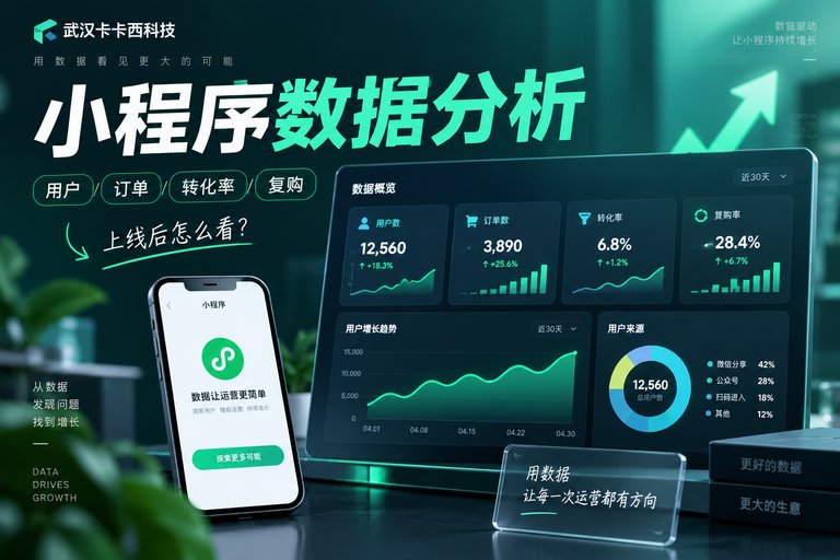 企业小程序上线后怎么做数据分析？用户、订单、转化率和复购数据重点看哪些？