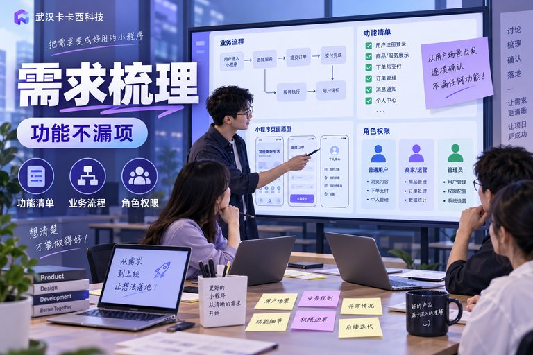小程序开发需求怎么整理才不容易漏功能？功能清单、业务流程和角色权限怎么梳理？