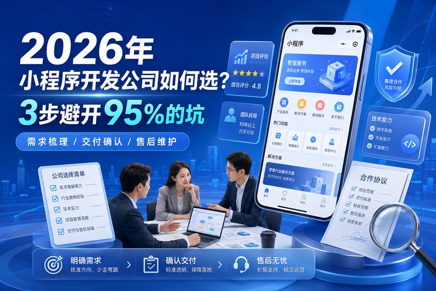 2026年小程序开发公司怎么选?3招避开95%的坑